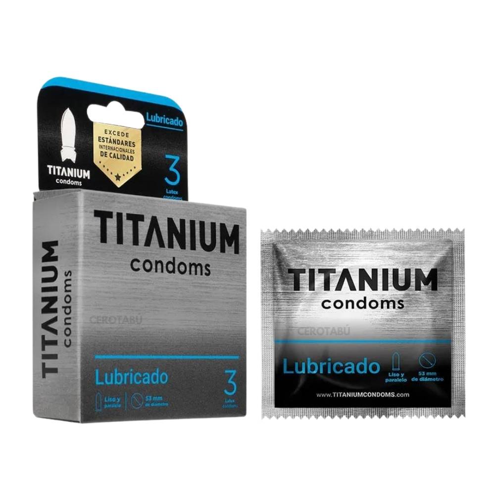 Condones Premium Extra Lubricado Preservativos Titanium